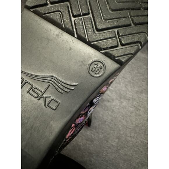 Dansko Professional Clogs Multicolor Viola Dot Cursive Slip On SIZE EU 36/US 5.5 - Picture 9 of 10